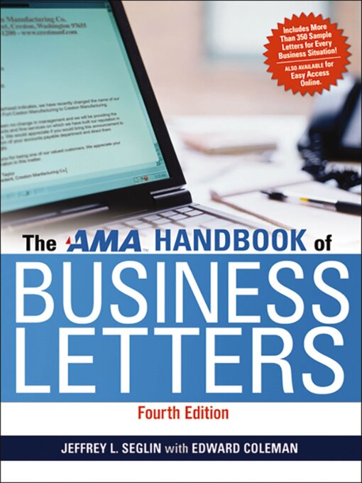 Title details for AMA Handbook of Business Letters by Jeffrey Seglin - Wait list